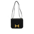 HERMES CONSTANCE 3 MINI 18 BLACK BOXCALF SATIN SHOULDER BAG 2011 SQUARE O GOLD HARDWARE 90339633