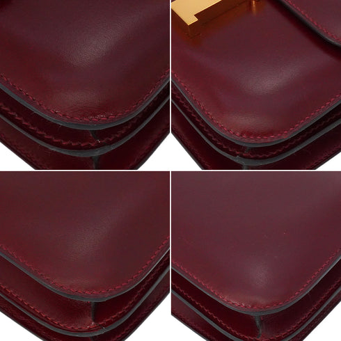 HERMES CONSTANCE 3 MINI 18 ROUGE H BOX CALF SHOULDER BAG 2018 C STAMP GOLD HARDWARE 90345998