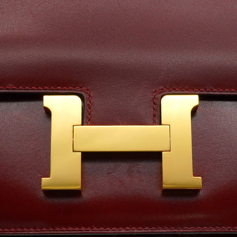 HERMES CONSTANCE 3 MINI 18 ROUGE H BOX CALF SHOULDER BAG 2018 C STAMP GOLD HARDWARE 90345998