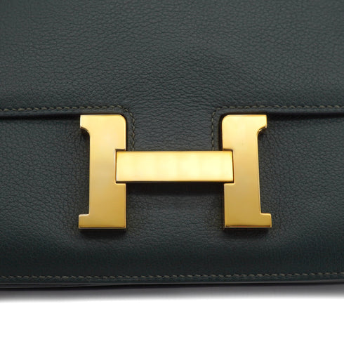 HERMES CONSTANCE 3 MINI 18 VERT ANGLAIS EVER COLOR SHOULDER BAG 2017 A STAMP GOLD HARDWARE 90326729