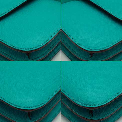 HERMES CONSTANCE ELAN 25 BLUE PAON VEAU EPSOM SHOULDER BAG 2012 SQUARE P PALLADIUM HARDWARE 90337542