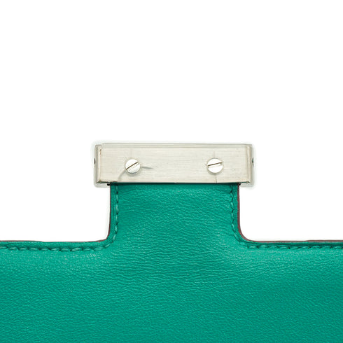 HERMES CONSTANCE ELAN 25 BLUE PAON VEAU EPSOM SHOULDER BAG 2012 SQUARE P PALLADIUM HARDWARE 90337542