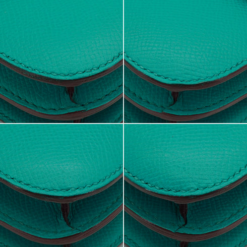 HERMES CONSTANCE ELAN 25 BLUE PAON VEAU EPSOM SHOULDER BAG 2012 SQUARE P PALLADIUM HARDWARE 90337542