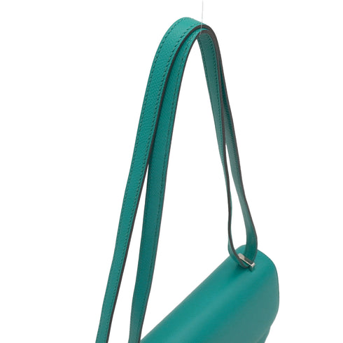 HERMES CONSTANCE ELAN 25 BLUE PAON VEAU EPSOM SHOULDER BAG 2012 SQUARE P PALLADIUM HARDWARE 90337542