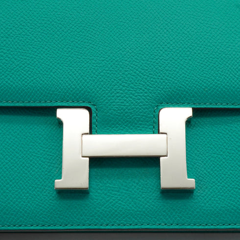 HERMES CONSTANCE ELAN 25 BLUE PAON VEAU EPSOM SHOULDER BAG 2012 SQUARE P PALLADIUM HARDWARE 90337542