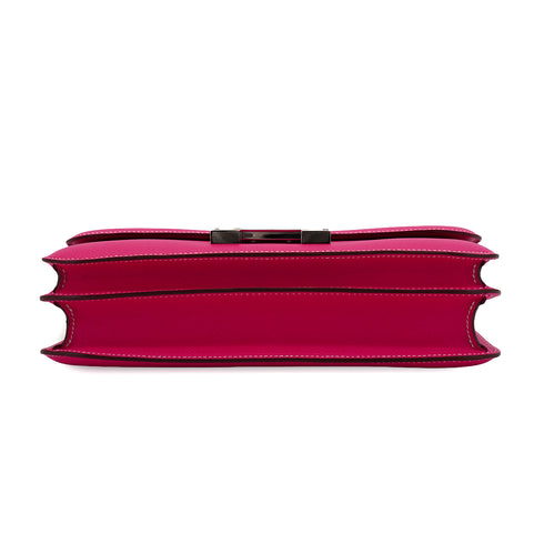 HERMES CONSTANCE ELAN 25 ROSE TYRIEN VEAU EPSOM SHOULDER BAG 2013 SQUARE Q GOLD HARDWARE 90335890