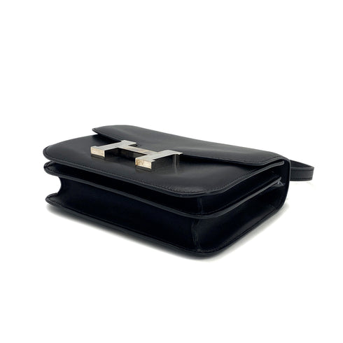 HERMES CONSTANCE 3 MINI 18 BLACK EVERCALF SHOULDER BAG 2017 A STAMP PALLADIUM HARDWARE 90322780