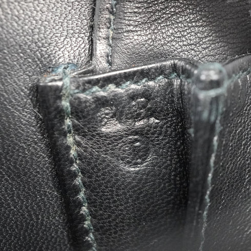 HERMES CORDELIERE ALLIGATOR BLACK HAND BAG 1990 CIRCLE T GOLD HARDWARE 90335570