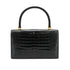 HERMES CORDELIERE ALLIGATOR BLACK HAND BAG 1990 CIRCLE T GOLD HARDWARE 90335570
