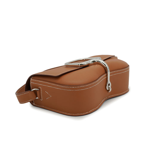 HERMES DELLA CAVALLERIA ELAN GOLD VEAU EPSOM SHOULDER BAG 2023 B STAMP PALLADIUM HARDWARE 90333184
