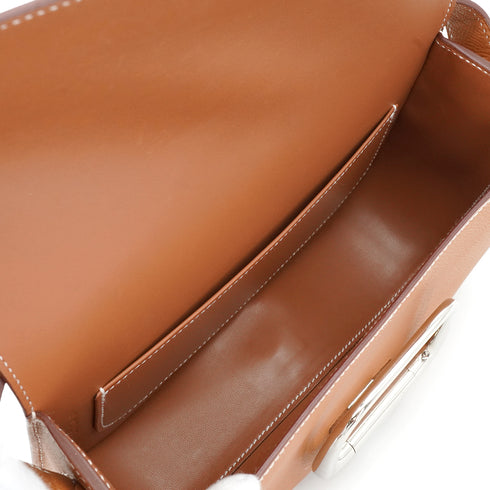 HERMES DELLA CAVALLERIA ELAN GOLD VEAU EPSOM SHOULDER BAG 2023 B STAMP PALLADIUM HARDWARE 90333184