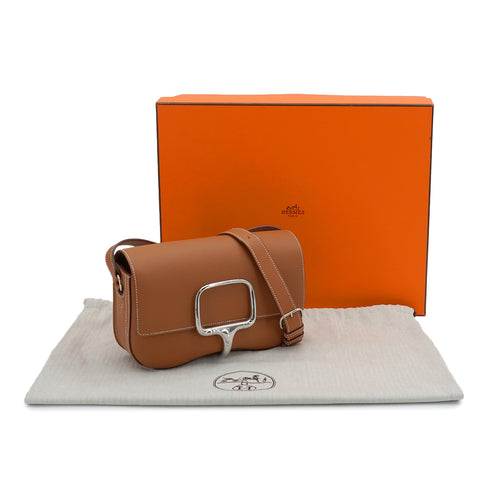 HERMES DELLA CAVALLERIA ELAN GOLD VEAU EPSOM SHOULDER BAG 2023 B STAMP PALLADIUM HARDWARE 90333184