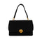 HERMES DEMI LUNE BLACK SUEDE HAND BAG GOLD HARDWARE 90348979