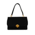HERMES DEMI LUNE BLACK SUEDE HAND BAG GOLD HARDWARE 90348979