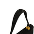 HERMES DEMI LUNE BLACK SUEDE HAND BAG GOLD HARDWARE 90348979