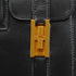 HERMES DRUG 27 BLACK BOX CALF HAND BAG 1978 CIRCLE H GOLD HARDWARE 90338297
