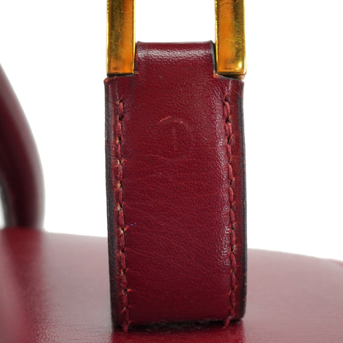 HERMES DRUG 27 ROUGE H BOX CALF HAND BAG 1979 CIRCLE I GOLD HARDWARE 90334127