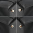 HERMES DRUG 32 BLACK BOX CALF HAND BAG 2002 SQUARE F PALLADIUM HARDWARE 90334266
