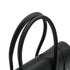 HERMES DRUG 32 BLACK BOX CALF HAND BAG 2002 SQUARE F PALLADIUM HARDWARE 90334266