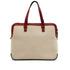 HERMES ESCAPADA ROUGE H TOILE H BOX CALF HAND BAG 2002 SQUARE F GOLD HARDWARE 90341717