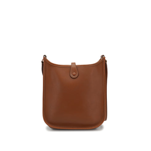 HERMES EVELYNE TPM NOISETTE BOX CALF SHOULDER BAG 2002 SQUARE F 90332915