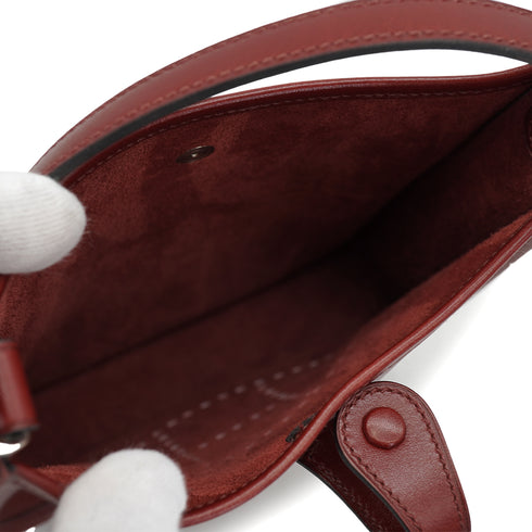 HERMES EVELYNE TPM ROUGE H BOX CALF SHOULDER BAG 2002 SQUARE F 90327386