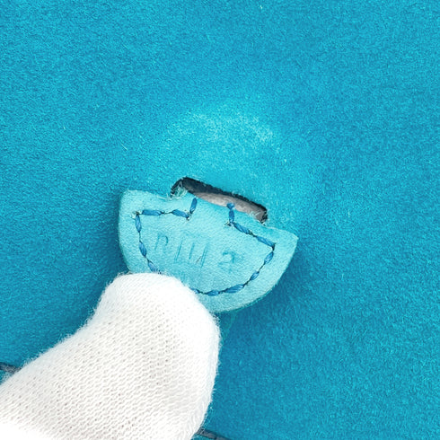 HERMES EVELYNE TPM TURQUOISE DOBRIS SHOULDER BAG 2005 SQUARE I 90327383