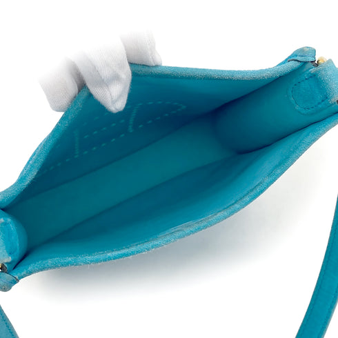 HERMES EVELYNE TPM TURQUOISE DOBRIS SHOULDER BAG 2005 SQUARE I 90327383
