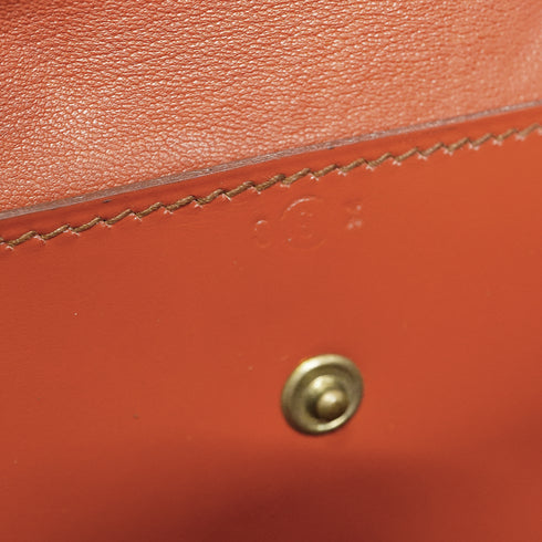 HERMES FACO BRIQUE BOX CALF CLUTCH BAG 1989 CIRCLE S 90345155