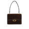 HERMES FONSBELLE CHOCOLAT DEBRIS BOX CALF SHOULDER BAG 1973 CIRCLE C GOLD HARDWARE 90327300