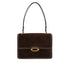 HERMES FONSBELLE CHOCOLAT DEBRIS BOX CALF SHOULDER BAG 1973 CIRCLE C GOLD HARDWARE 90327300