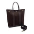 HERMES GARDEN FILE 28 PM MARRON TOILE OFFICIER HAND SHOULDER BAG 2005 SQUARE I 90327311