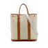 HERMES GARDEN FILE PM GOLD BETON VEAU NEGONDA TOILE MILITAIRE SHOULDER BAG 2020 Y STAMP 90342567