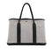 HERMES GARDEN PARTY 36 PM BLACK ECRU TOILE H BUFFLE SKIPPER TOTE BAG 2003 SQUARE G 90318623