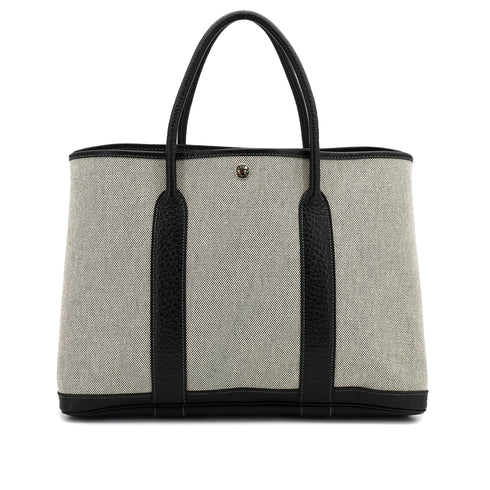 HERMES GARDEN PARTY 36 PM BLACK TOILE H TOTE BAG 2006 CHRISTMAS LIMITED EDITION 90326846