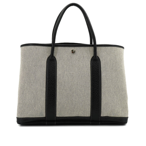 HERMES GARDEN PARTY 36 PM BLACK TOILE H TOTE BAG 2006 CHRISTMAS LIMITED EDITION 90326846