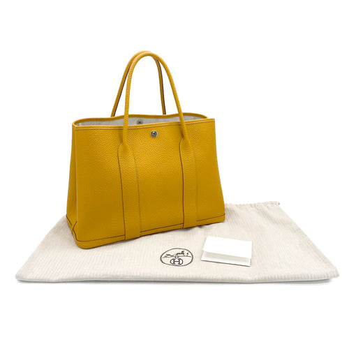 HERMES GARDEN PARTY 36 PM JAUNE AMBRE COUNTRY TOTE BAG 2018 C STAMP 90327066