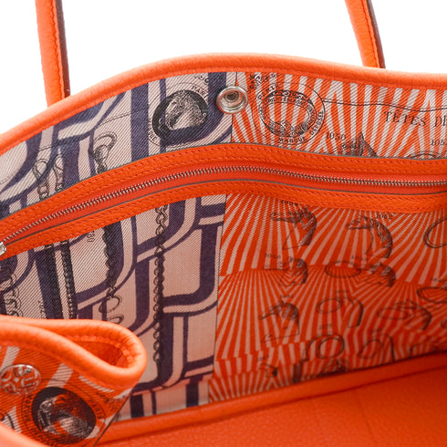 HERMES GARDEN PARTY 36 PM ORANGE POPPY COUNTRY TOTE BAG 2016 X STAMP 90328713