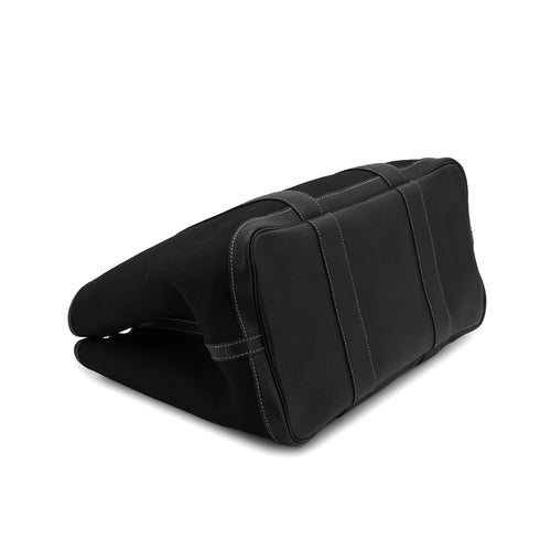 HERMES GARDEN PARTY PM BLACK TOILE OFFICIER HAND SHOULDER BAG 2003 SQUARE G 90326847