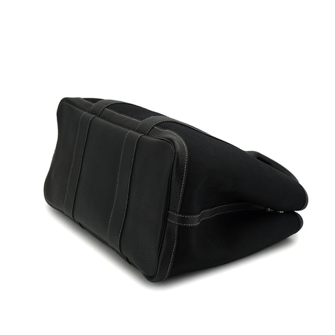 HERMES GARDEN PARTY PM BLACK TOILE OFFICIER HAND SHOULDER BAG 2003 SQUARE G 90326847