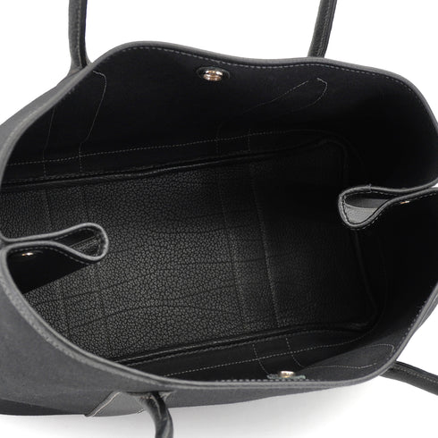 HERMES GARDEN PARTY PM BLACK TOILE OFFICIER HAND SHOULDER BAG 2003 SQUARE G 90326847