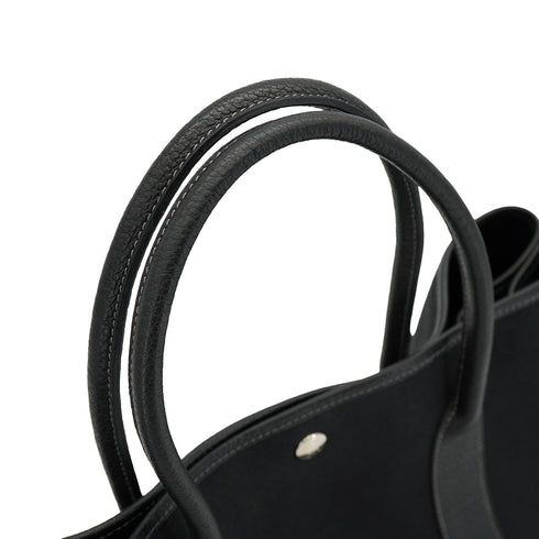 HERMES GARDEN PARTY PM BLACK TOILE OFFICIER HAND SHOULDER BAG 2003 SQUARE G 90326847