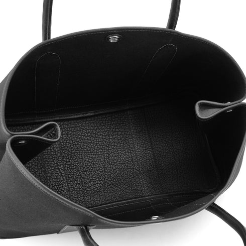 HERMES GARDEN PARTY PM BLACK TOILE OFFICIER HAND SHOULDER BAG 2005 SQUARE I 90326202
