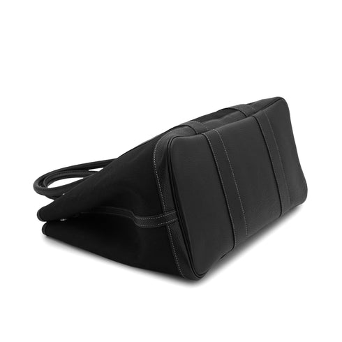 HERMES GARDEN PARTY PM BLACK TOILE OFFICIER HAND SHOULDER BAG 2005 SQUARE I 90327589
