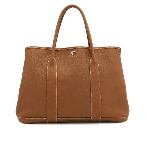 HERMES GARDEN PARTY PM GOLD VEAU NEGONDA TOTE BAG 2008 SQUARE L 90326837