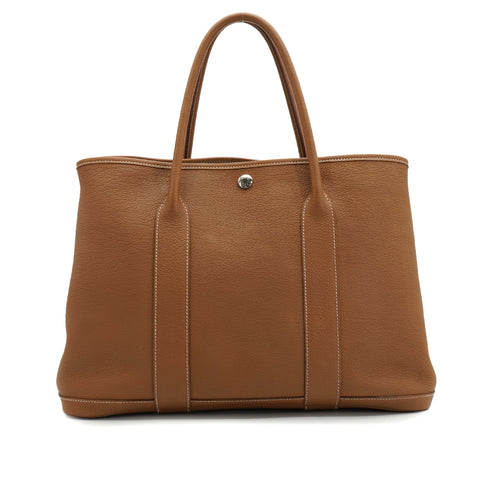 HERMES GARDEN PARTY PM GOLD VEAU NEGONDA TOTE BAG 2008 SQUARE L 90326837