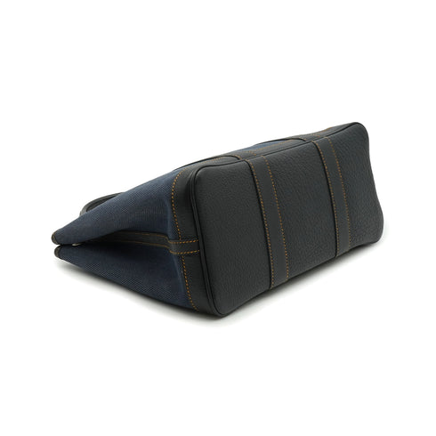 HERMES GARDEN PARTY TPM BLACK DENIM FONC BUFFLE SKIPPER TOILE H HAND BAG 2012 SQUARE P 90335887