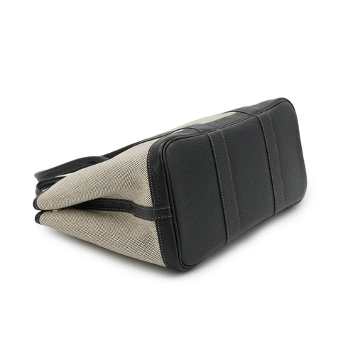 HERMES GARDEN PARTY TPM BLACK TOILE H VEAU NEGONDA HAND SHOULDER BAG 2006 SQUARE J 90330934