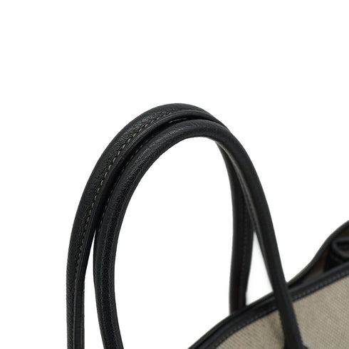 HERMES GARDEN PARTY TPM BLACK TOILE H VEAU NEGONDA HAND SHOULDER BAG 2006 SQUARE J 90330934