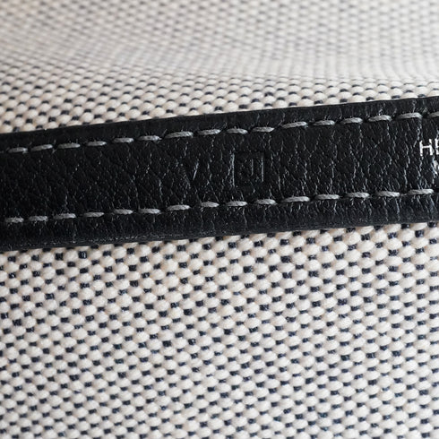 HERMES GARDEN PARTY TPM BLACK TOILE H VEAU NEGONDA HAND SHOULDER BAG 2006 SQUARE J 90334861